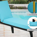 Chaise Lounge Cushions Covers for Patio (Not Includes Cushion), Waterproof Chair Cushions Replacement Covers, Seat Cushions Slipcovers for Outdoor Furniture (Teal, 72"x 22"x 3"