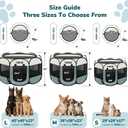 Dog Playpen, Portable Puppy Pet Crate Indoors for Small/Medium Dogs Cats Rabbits, Foldable Dog Cage Enclosure for Outdoor, Pop Up Dogs Tent Kennel with Carrying Case, Grey