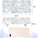 Natural Marble Tray Pedestal Stand Soap & Jewelry Riser for Bathroom Counter, Kitchen Sink, Vanity Organizer, Decorative Stone Catchall for Perfume, Candles