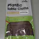 Pureegg Plastic Table Cloth Disposable 10 Pack, 54 x 108 Inch Table Cloths, Party, Thanksgiving Decorations, Harvest, Fall Tablecloths, Rectangle, Plastic Cover, Leakproof & Sturdy, Brown