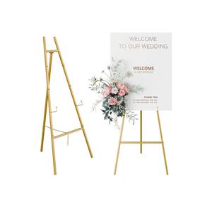 Gold Easel Stand for Sign, Heavy Duty Easel, 4-Tier AdjustableArt Easel for Painting, Wedding Sign1pc