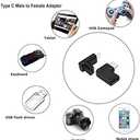 USB C Angle Adapter [2 Pack] 90 Degree USB C Type C Male to Female Adapter, Right Left Up Down Angled USB-C USB 3.1 Type-C Extension Laptop, VR, Smartphones & Tablet (Left/Right & Up/Down)