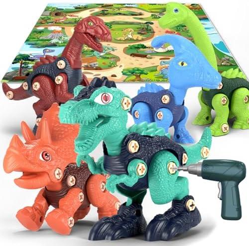 Jasonwell Kids Building Dinosaur Toys - Boys STEM Take Apart Construction Set Educational Dino Kit Play Set Easter Party Favors Christmas Birthday Gifts for Toddler Girls Age 3 4 5 6 7 8 + Year Old