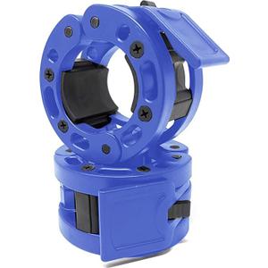 Clout Fitness Olympic Barbell Clamps Collars Quick Release Pair of Locking Weight Clips Fit 2 Inch Barbell for Weightlifting (Blue)