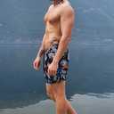 GINGTTO Men's Beach Shorts Bathing Suits with Mesh Lining (XS)
