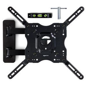 Full Motion Articulating TV Wall Mount, with Swivel and Tilt, for 26" to 55" TVs and Flat Panels up to 80 Lbs, VESA Compatible, Single Stud, Black