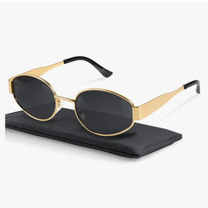 livho 2025 Trendy Oval Sunglasses - Stylish Polarized Shades for Everyday - Retro Metal Frames