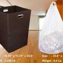 Extra Large Laundry Hamper with Laundry Bag, Foldable Clothes Basket with Metal Handles & Moisture-Resistant Base, Premium Durable Fabric for Bathroom, Dorm, and Family (Brown)