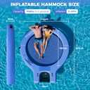 FBSPORT 8FT Inflatable Water Hammock Round Floating Ring with Boat Ramp