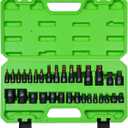 SUNHAMCKP 31 Piece Torx Bit and Socket Set, 14 Star Bits (T8- T70) & 13 E-Torx Sockets (E4-E24) and 4 Impact Socket Adapter, Professional Grade Tool Set for Automotive Mechanic, CR-V & S2 Steel