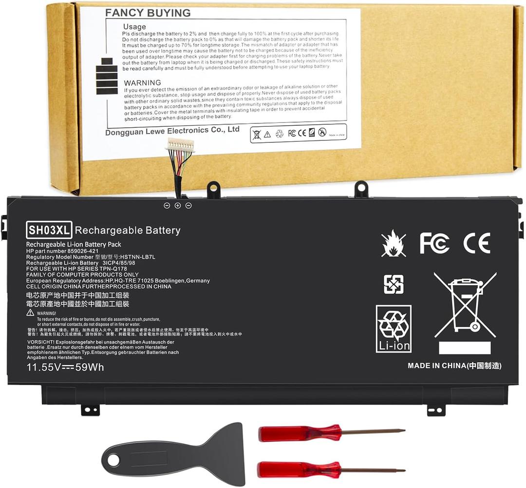 SH03XL Laptop Battery for HP Spectre X360 13-W023DX 13-AC001NA 13-AC013DX 13-AC033DX 13-AC037TU 13-AC052NA 13-W013DX 13-W031NG 13-W002NG 13-W003NG Series HSTNN-LB7L TPN-Q178 859026-421 901308-421