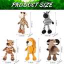 5 Pieces Safari Stuffed Animals Toy Set Includes Lions Tigers Elephants Zebras and Giraffes 11.8 Inch Wild Animals Soft Realistic Jungle Toys