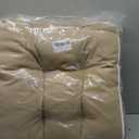 Outdoor Bench Cushion with Ties,41 inch Water-Resistant Thick Tufted Loveseat Seat Cushion for Patio Furniture brown
