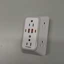 JcBlaon Outlet Extender Surge Protector - 6 Outlet Splitter with 4 USB Ports (2 USB C), Multiple Plug Expander Wall Charger, 3 Sided Multi Plug Wall Adapter Power Strip for Home Office Kitchen Travel (White)