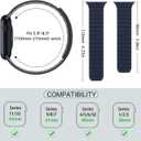Magnetic Silicone Bands Compatible with Apple Watch 42mm(Series 11/10) 41mm 40mm 38mm, Sport Wristband for Men Women Compatible with iWatch SE Series 11 10 9 8 7 6 5 4 3, Dark Blue-Grey