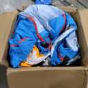 Inflatable Bounce House with Blower, Jumping Castle with Triple Slide Park, Dartboard, 3 Slides, Ring Toss Game and Climbing Wall