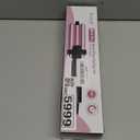 Farery Mini 3 Barrel Hair Waver - Portable Beach Wave Curling Iron for Short Hair, 1/2 Inch Ceramic Crimper with 3 Temp Settings & 30s Fast Heating, Dual Voltage Travel Hair Waver for Women, Pink