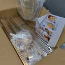 Gold Floor Candelabra, 2 Pack 5-Arm Candle Holders with Acrylic Shades