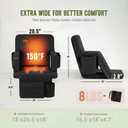 Overmont Heated Stadium Seats 2 Pack with Back Support, Dual-Zone Heat, 20.5'' Wide - 2PCS