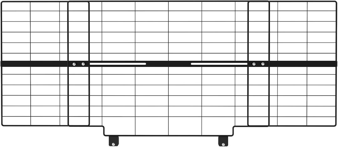 16-Inch Height Extension for Pet Gates, Adjustable Top Extension Piece for 26-42 Inch Wide Gates, Prevents Cats from Jumping Over, Black