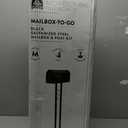 Architectural Mailboxes Mailbox to Go Galvanized Steel Mailbox and Post Kit, MC11KITBAM, Black, Medium Capacity