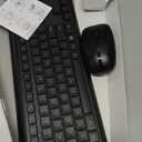 Wireless Keyboard and Mouse Combo, Full Size Silent Ergonomic Keyboard and Mouse, Long Battery Life, Optical Mouse, 2.4G Lag-Free Cordless Mice Keyboard for Computer, Mac, Laptop, PC, Windows (Black)