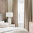 MIULEE 100% Blackout Linen Textured Curtains for Bedroom Solid Thermal Insulated Copper Brown Grommet Room Darkening Curtains & Drapes Luxury Decor for Living Room Nursery 52 x 84 Inch (2 Panels)