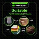 1/4 Router Bits 1/4 Shank, Spiral Downcut Router Bit, 1/4 Inch CNC Router Bits, Down Cut End Mills 1/4 Shank, Solid Carbide Endmills, Ideal for Wood Inlay, Grooving,2" CL,4" OVL
