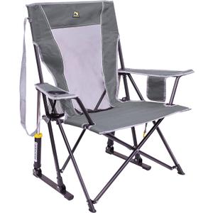 GCI Outdoor Comfort Pro Rocker Outdoor Rocking Chair with Beverage Holder (Grey)