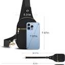 VOROLO Large Sling BagCrossbody Waist Pack Sling Bag Women Sling Chest Bag with Ajustable Strap Small Trendy Sling Crossbody Bag Black 03