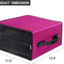 CD/DVD Case Wallet Storage Holder - 400 Capacity Disc Case Booklet Album Box (Black, Rose)