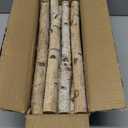 Sancodee 12-Pack White Birch Logs for Fireplace - Natural Decorative Birch Branches for Mantel, Fake Fireplace, Indoor Decor, DIY Crafts, and Planter Decoration (0.8"-1.6" Dia. x 16" Long)