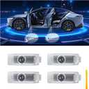 Car Door Lights Logo Projector Puddle Lights Compatible with 3 4 5 7 X1 X4 X5 E70 E71 E72 F30 Series Accessories, No Fade 4K-HD Car Welcome Lights(4 Pack)