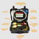 12V Electric Fuel Transfer Pump Set with 30 Gallons/H, Portable Gasoline Transfer Pump Kit with dual power cords/Fuel Pipe/Pulley Lead Pipe & Carrying Case Fit for Vehicles,Boats,Equipment (12V-Set)