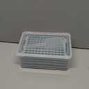 Mini Ice Cube Tray for Freezer: GGUW Nugget Ice Cube Tray with Bin - Crushed Ice Tray Making 4108 PCS Ice cube - Easy Release Iced Maker Trays (Gray)