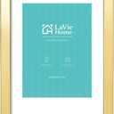 LaVie Home 12x18 Picture Frame Gold Poster Frame,Display Pictures 9x12 with Mat or 12x18 Without Mat, Stable and Sturdy Frame and Polished Plexiglass, Horizontal and Vertical Format of The Walls