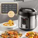COMFEE' Rice Cooker with 6 Functions, Nonstick Pot, 10-Cups Uncooked Rice