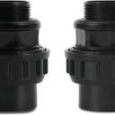 MAYGO 1-1/2'' PVC pool pump fitting couplingSlip Union Socket Joint Adapter Connector Suitable for 1-1/2 pipelines 2 Pcs Joint Only applicable to products with internal threads (Separable)