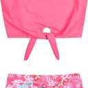 Mirawise Girls Swimsuits Swimwear Bathing Suit Beach Bikini Two Piece Tie Front Swimsiuts 10-11Y