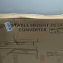 Standing Desk Converter, Height Adjustable Sit to Stand Riser, Dual Monitor and Laptop Workstation with Wide Keyboard Tray, Desk Lifter for Home Office
