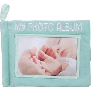 Pearhead Plush Photo Album, Baby Shower Registry Addition, Gender Neutral Baby Toy, 8.75x6.25x0.75 Inch