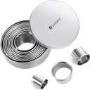 12-Piece 304 Stainless Steel Biscuit Cutter Set - Round Cookie Cutters for Baking (1/2/3/4/5 Inch) with Storage Box, Dough Pastry Cake Circle Cutting Ring Molds, Non-Rust & Dishwasher Safe