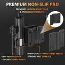 Adjustable RV Flag Pole Mount, Heavy-Duty RV Flag Holder for 1"1.5" RV Ladders, Fits 1"1.25" Flagpoles, Vertical & Horizontal Installation, Durable Camper Flag Mount
