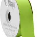 Offray 1.5" Wide Double Face Satin Ribbon NewChartreuseGreen50Yds, 50 Yards, New Chartreuse Green