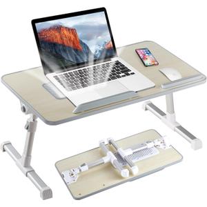Adjustable Laptop Table with Cooling Fan - Desk for Working, Reading, Writing, Drawing and Eating in Bed, Sofa, Floor, Couch
