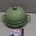 EDGING CASTING Enameled Cast Iron Dutch Oven Pot with Lid, Round Bread Oven for Homemade Sourdough Bread Baking, 6 Quart, Pistachio Green