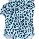 Kanu Surf Girls' Morgan Floral Ruffle 1-Shoulder one Piece Swimsuit (8, Beach Leopard Blue)