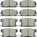 8pcs Front&Rear Ceramic Brake Pads For 2005 2006 For Honda CR-V (All Models),For 2012 2013 2014 2015 2016 Honda CR-V(FWD Models)