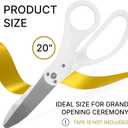 20 Inch Oversized Grand Opening Scissors - Giant White Sharp Ribbon Cutting Scissors Big Ribbon Cutting Ceremony for Inaugurations Business Openings and Special Events