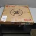 sawsile Round Wood Mirror,24 inch Circle Rustic Farmhouse Natural Wooden Frame Boho Beads Wall Mirror for Bathroom,Living Room,Bedroom or Entryway (Nature)